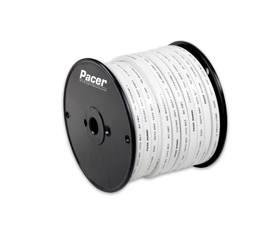 W18/2RYW-100 – PACER Duplex Wire, Stranded Conductor 18/2 AWG Flat Encasement 600 Volts 100 Foot Roll Red/ Yellow Tin...